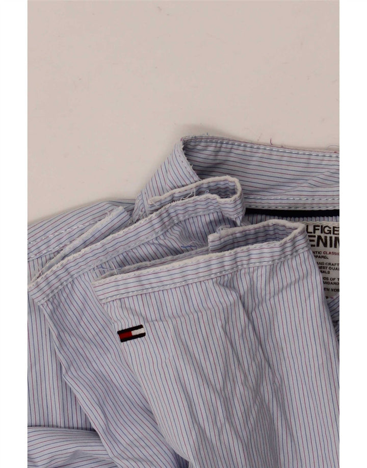 Tommy Hilfiger Mens Shirt Small Blue Pinstripe
