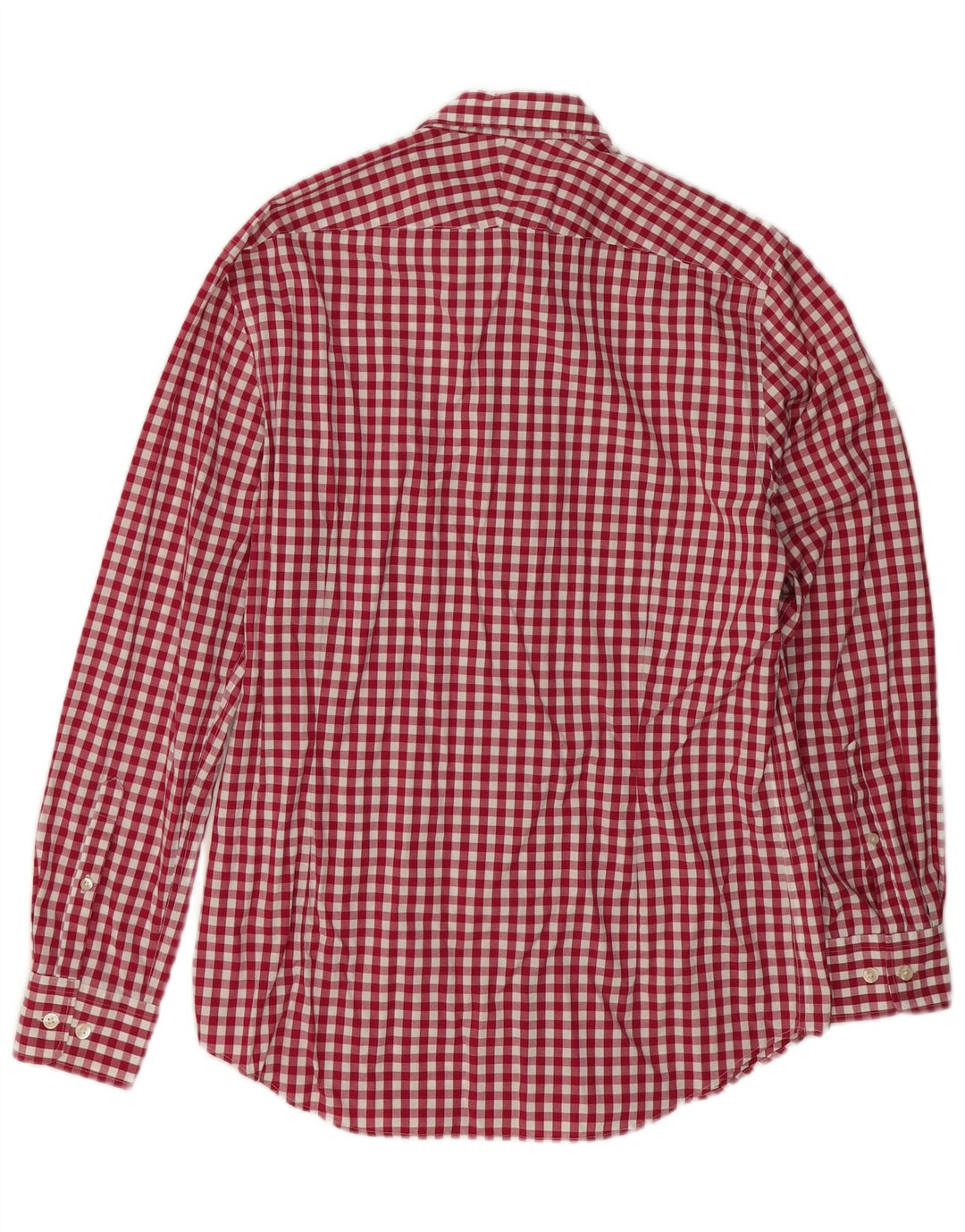 Charles Tyrwhitt Mens Extra Slim Fit Shirt Medium Red Gingham Cotton
