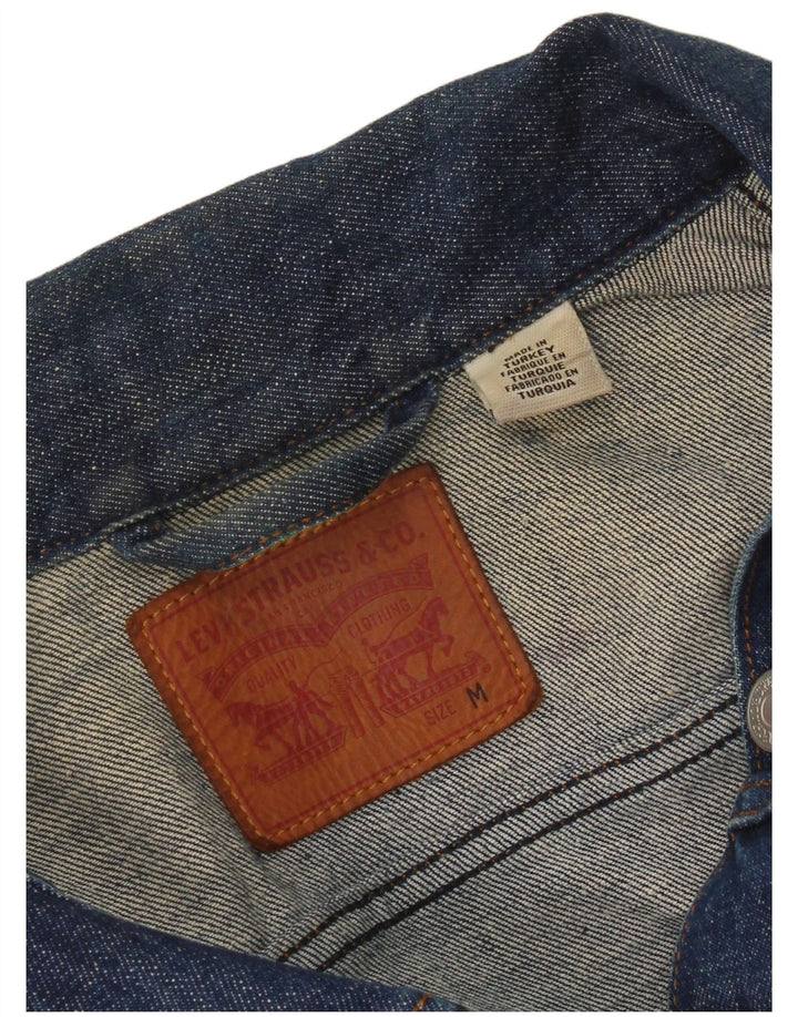 Levi's Womens Crop Denim Jacket UK 12 Medium Blue