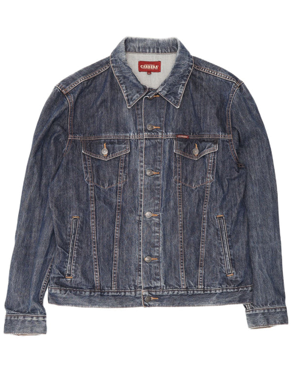 Carrera Mens Denim Jacket UK 42 XL Navy Blue Cotton
