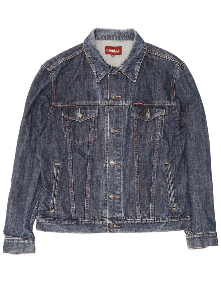Carrera Mens Denim Jacket UK 42 XL Navy Blue Cotton