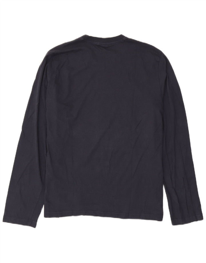 Adidas Mens Top Long Sleeve XL Navy Blue Cotton