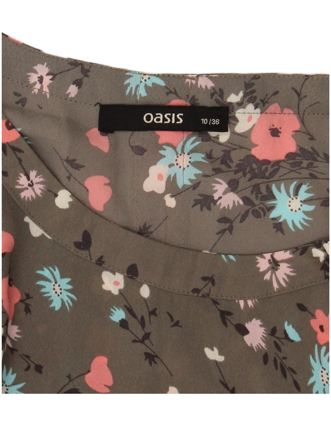 Oasis Womens Blouse Top UK 10 Small  Green Floral