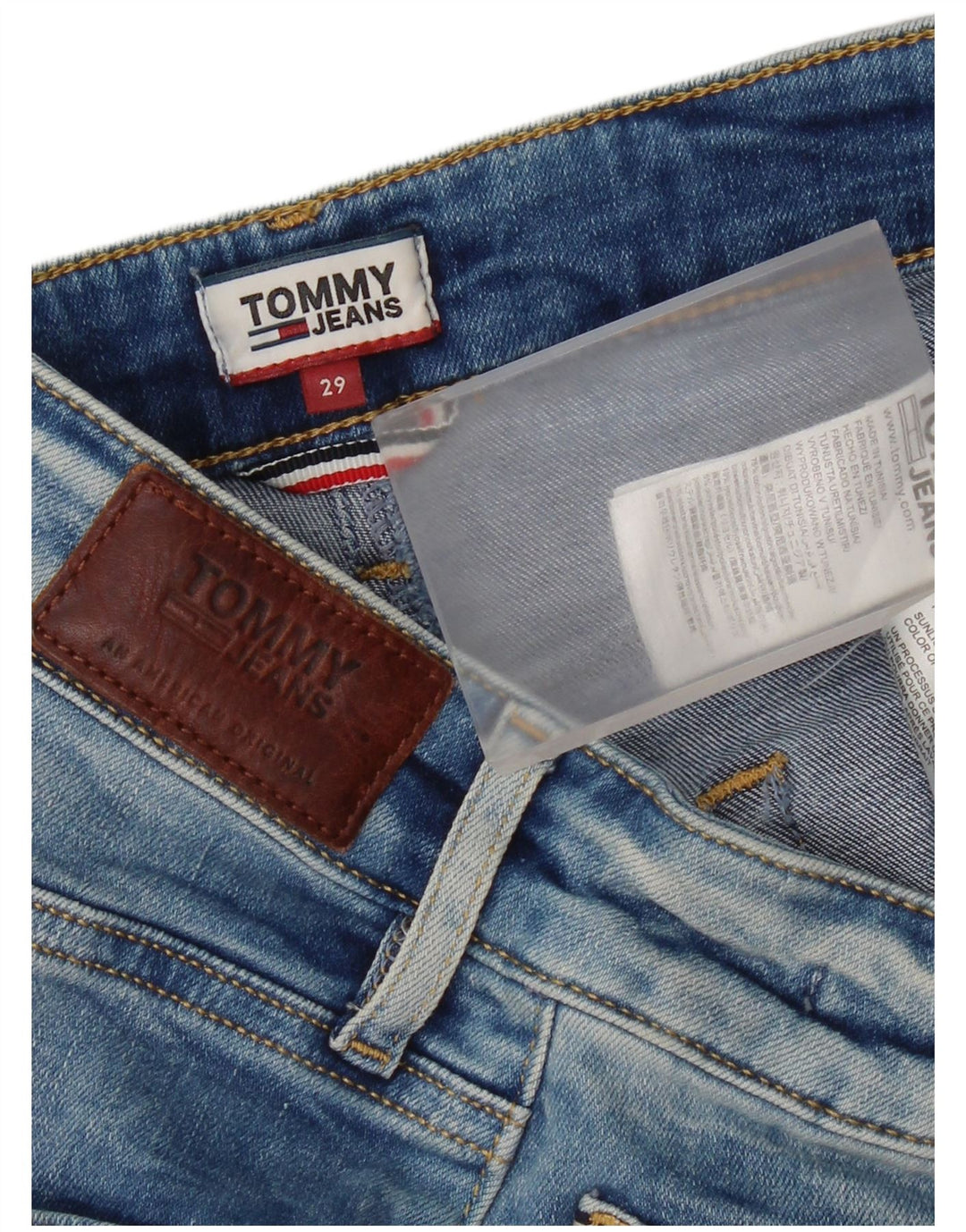 Tommy Hilfiger Womens Mini Denim Skirt W29 Medium Blue Cotton