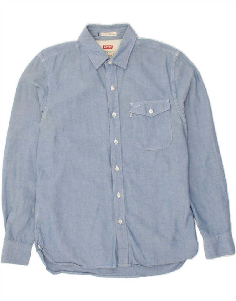 LEVI'S Mens Standard Fit Shirt Small Blue Cotton | Vintage Levi's | Thrift | Second-Hand Levi's | Used Clothing | Messina Hembry 