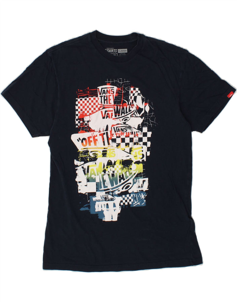 VANS Mens Classic Graphic T-Shirt Top Medium Navy Blue Cotton Vintage Vans and Second-Hand Vans from Messina Hembry 