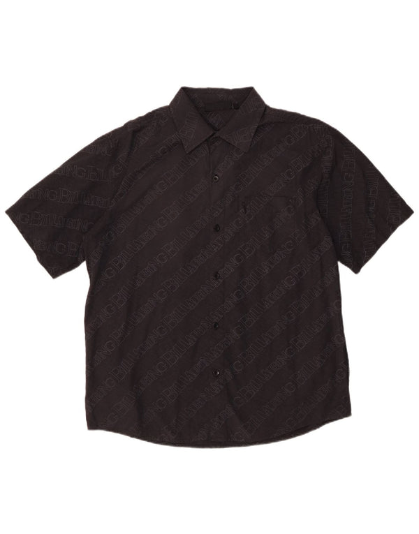 Billabong Mens Graphic Short Sleeve Shirt Medium Black Cotton