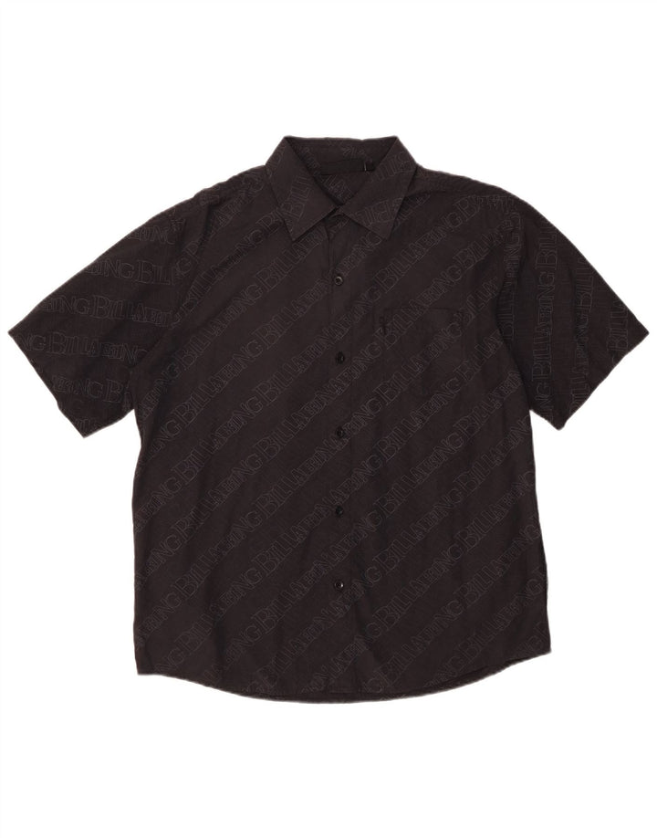 Billabong Mens Graphic Short Sleeve Shirt Medium Black Cotton
