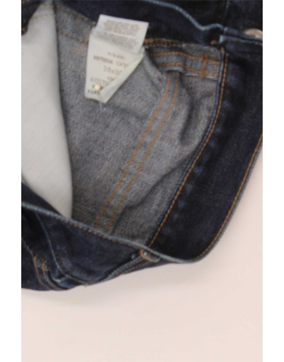 Dkny Womens Straight Jeans W28 L30 Navy Blue Cotton