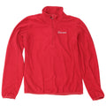 Berghaus Womens Zip Neck Fleece Jumper UK 12 Medium Red Polyester