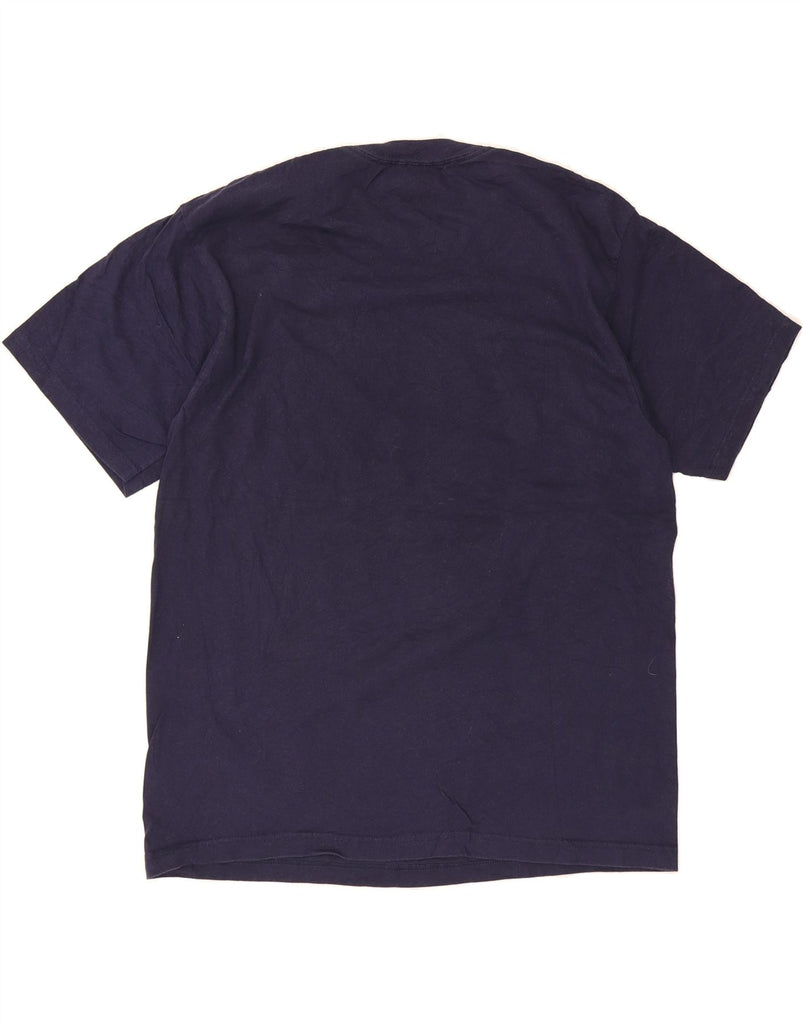 REEBOK Mens Rick Graphic T-Shirt Top Large Navy Blue Cotton Vintage Reebok and Second-Hand Reebok from Messina Hembry 