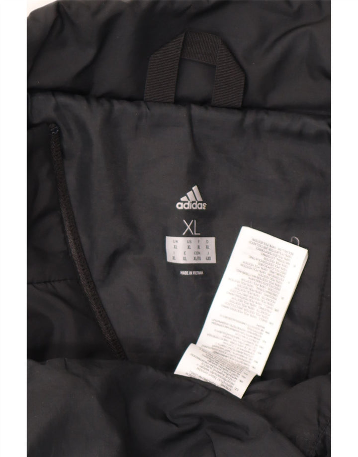 ADIDAS Mens Padded Jacket UK 42 XL Black Polyester