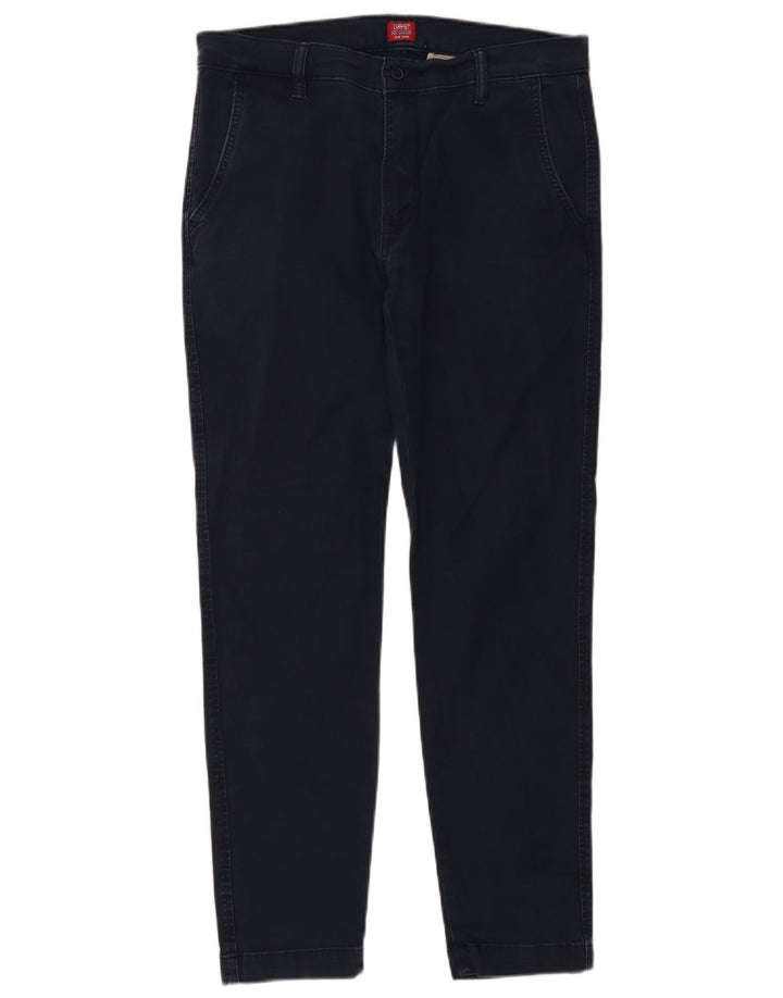 Levi's Mens Slim Chino Trousers W32 L29 Navy Blue Cotton