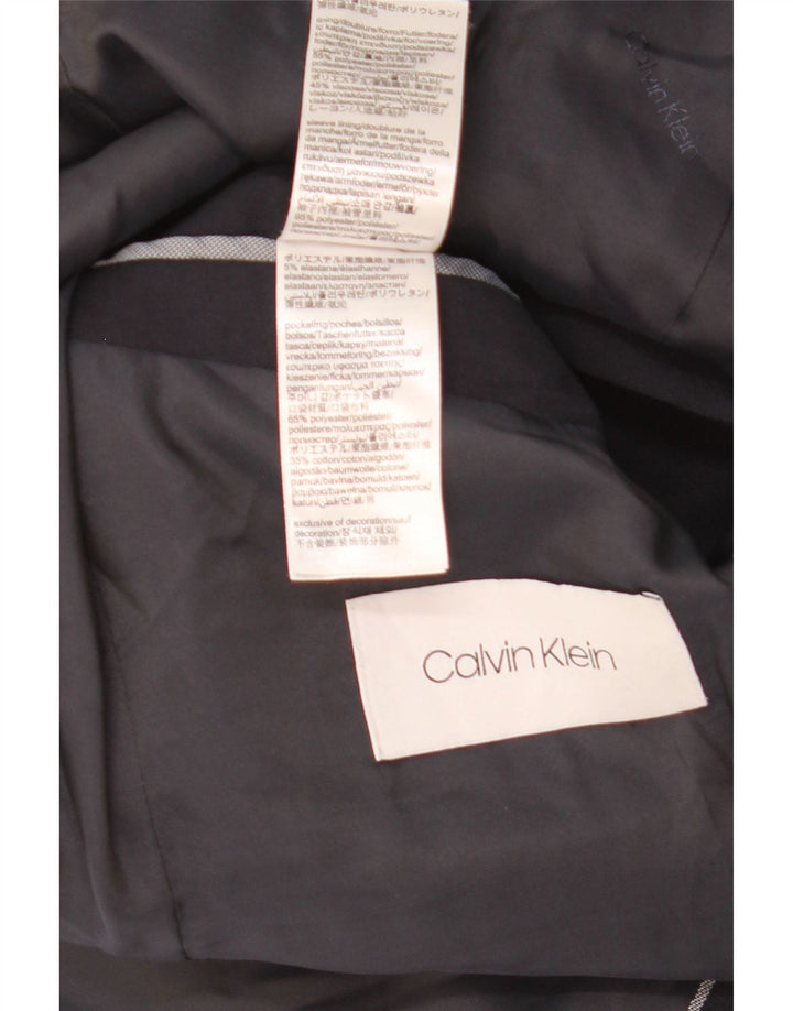 Calvin Klein Mens 2 Button Blazer Jacket IT 48 Medium Black Polyester