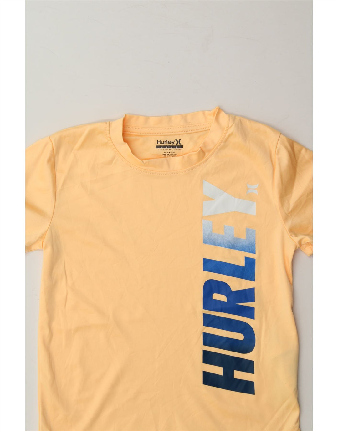 HURLEY Boys Graphic T-Shirt Top 6-7 Years Large  Yellow Polyester Vintage Hurley and Second-Hand Hurley from Messina Hembry 