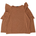 Zara Womens Oversized Top 3/4 Sleeve UK 10 Small Beige