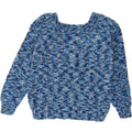 VINTAGE Womens Boat Neck Jumper Sweater UK 12 Medium Blue Flecked Vintage Vintage and Second-Hand Vintage from Messina Hembry 