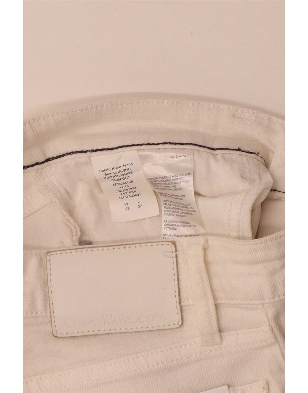 Calvin Klein Womens Skinny Jeans W28 L28 White