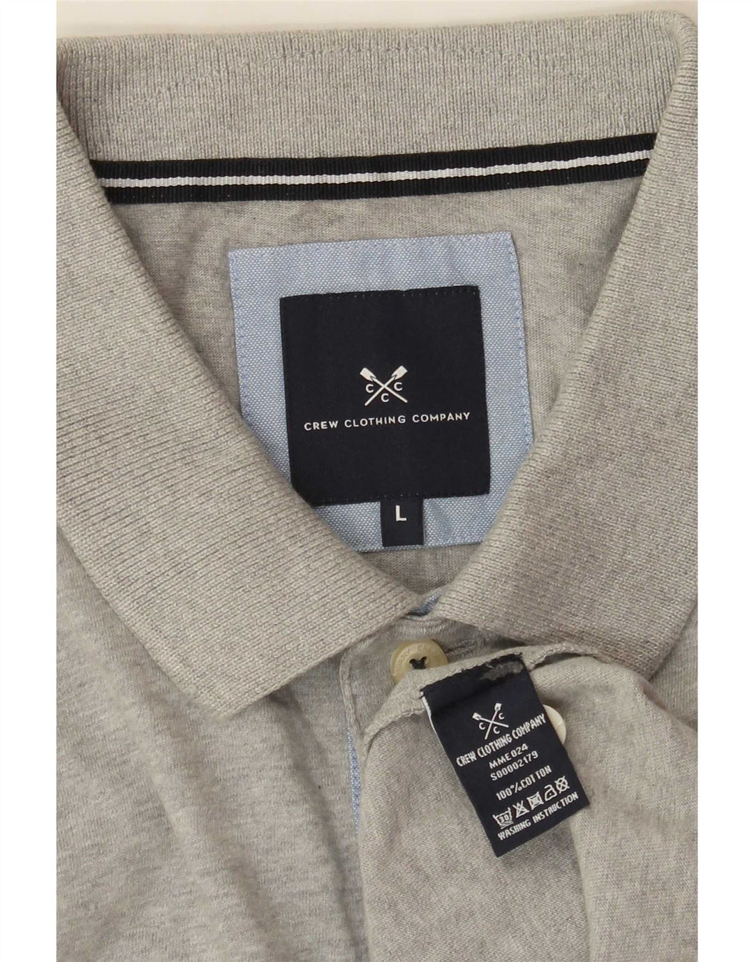 J. Crew Mens Polo Shirt Large Grey Colourblock Cotton