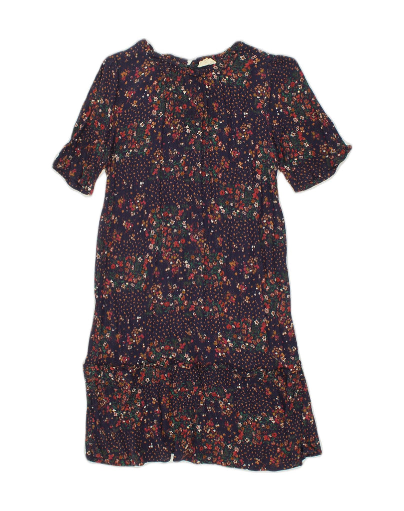 FAT FACE Womens Basic Dress UK 10 S Navy Blue Floral Viscose | Vintage Fat Face | Thrift | Second-Hand Fat Face | Used Clothing | Messina Hembry 