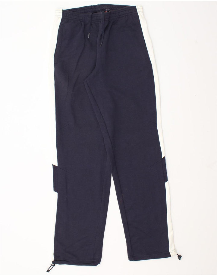Puma Mens Tracksuit Trousers Small  Navy Blue Colourblock Cotton