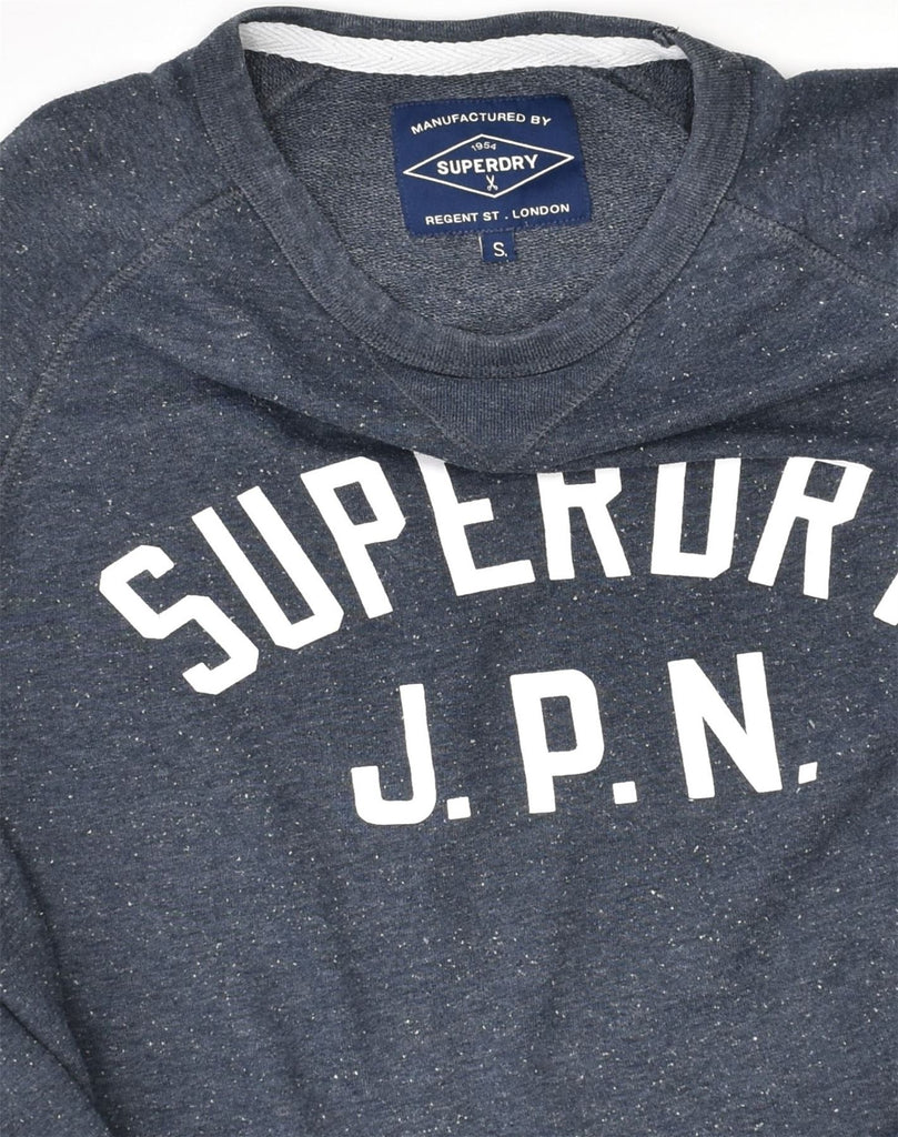 SUPERDRY Mens Graphic Sweatshirt Jumper Small Grey Cotton | Vintage Superdry | Thrift | Second-Hand Superdry | Used Clothing | Messina Hembry 