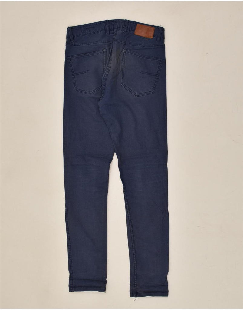 PULL & BEAR Mens Skinny Casual Trousers W31 L30 Navy Blue Cotton | Vintage Pull & Bear | Thrift | Second-Hand Pull & Bear | Used Clothing | Messina Hembry 