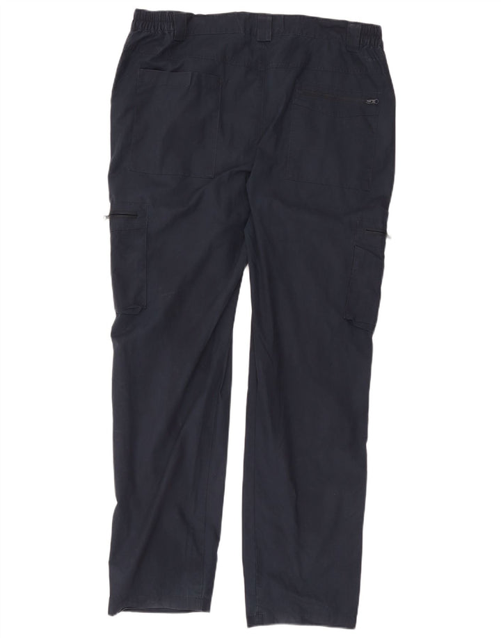 Mountain Warehouse Mens Straight Cargo Trousers W36 L30 Navy Blue Polyester