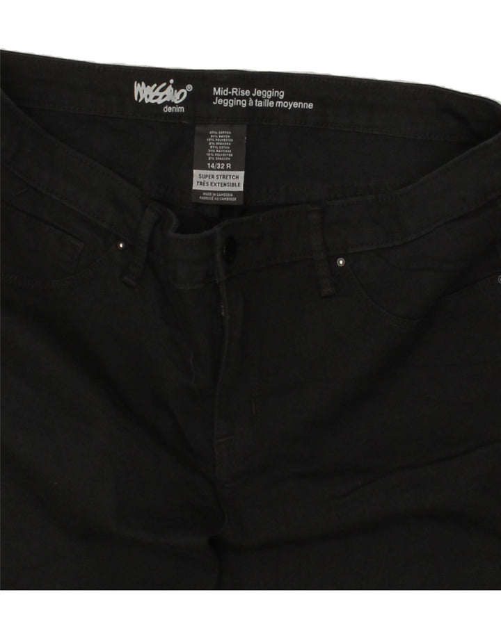 MOSSIMO Womens Stretch Mid Rise Jegging Jeans UK 14 Large W32 L29 Black Vintage Mossimo and Second-Hand Mossimo from Messina Hembry 