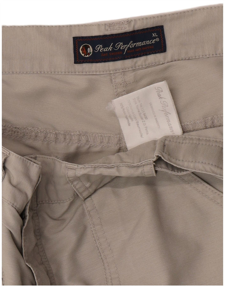 Peak Performance Mens Hiking Trousers XL W38 L32 Grey Cotton