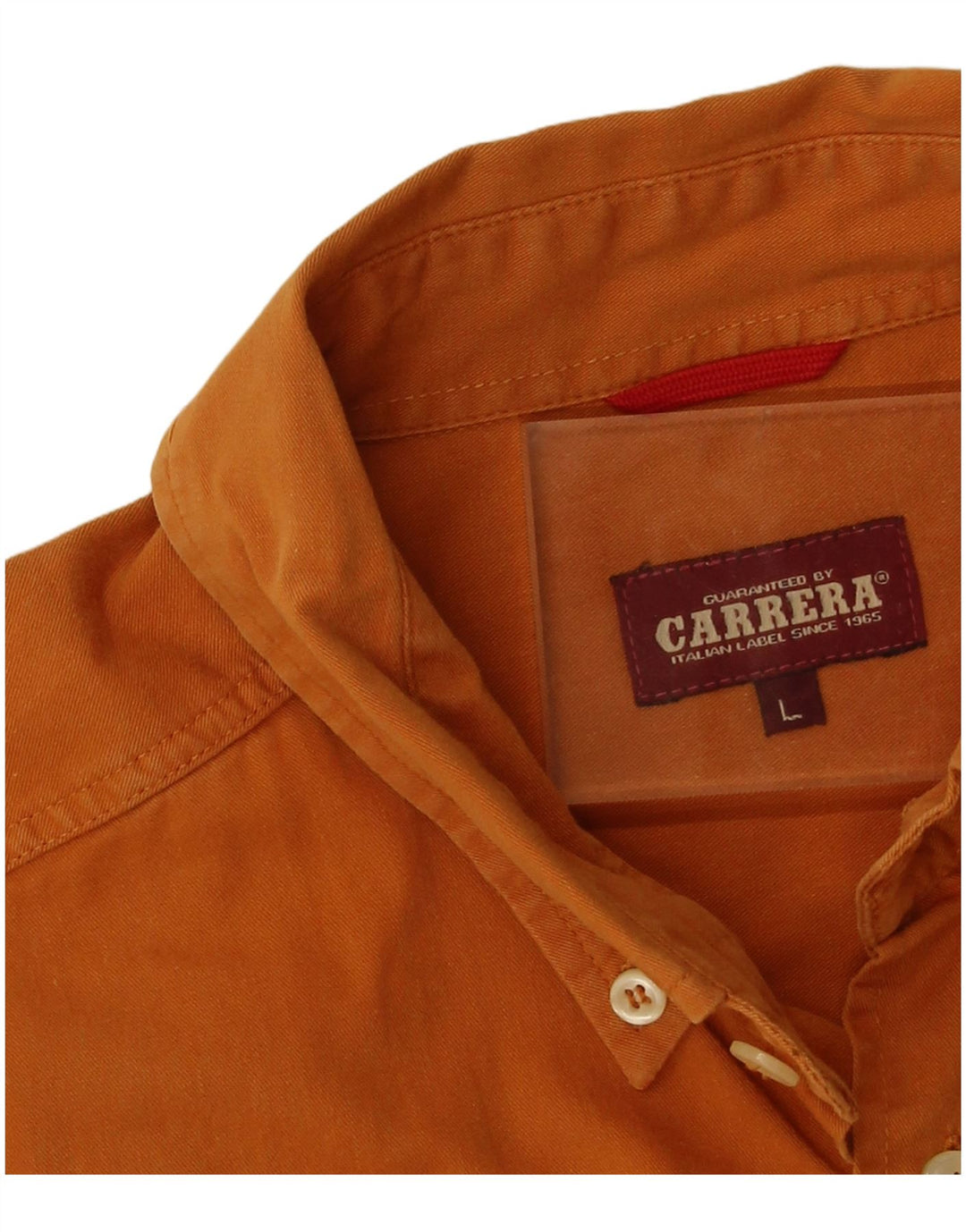 Carrera Mens Shirt Large Orange Cotton