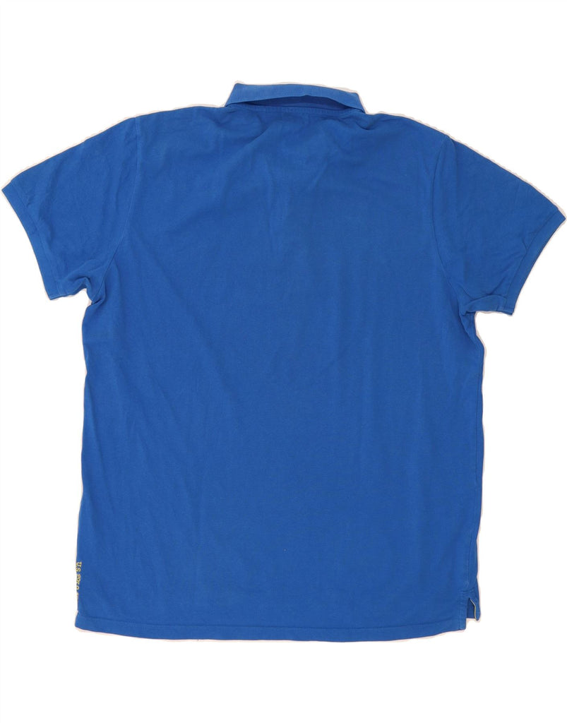 U.S. POLO ASSN. Mens Polo Shirt 2XL Blue Cotton Vintage U.S. Polo Assn. and Second-Hand U.S. Polo Assn. from Messina Hembry 