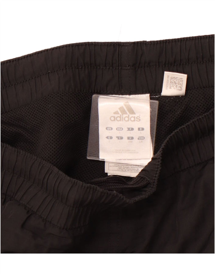 ADIDAS Mens Graphic Tracksuit Trousers Large  Black Polyester