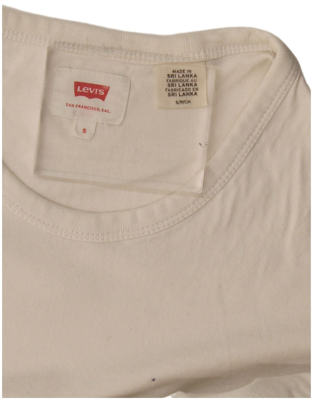 Levi's Womens T-Shirt Top UK 8 Small White