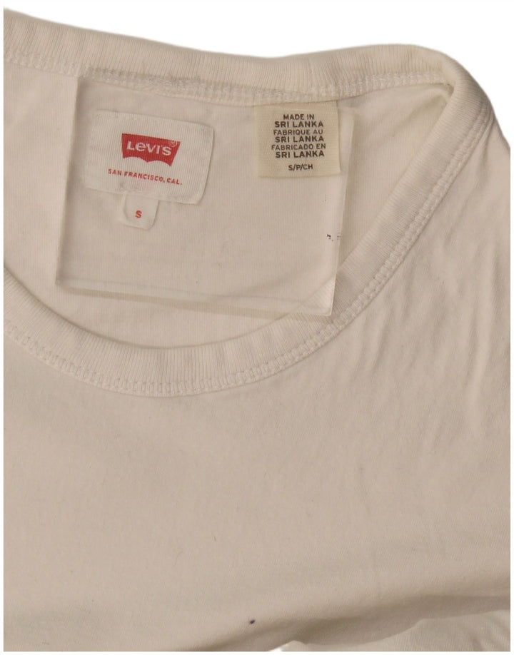 Levi's Womens T-Shirt Top UK 8 Small White