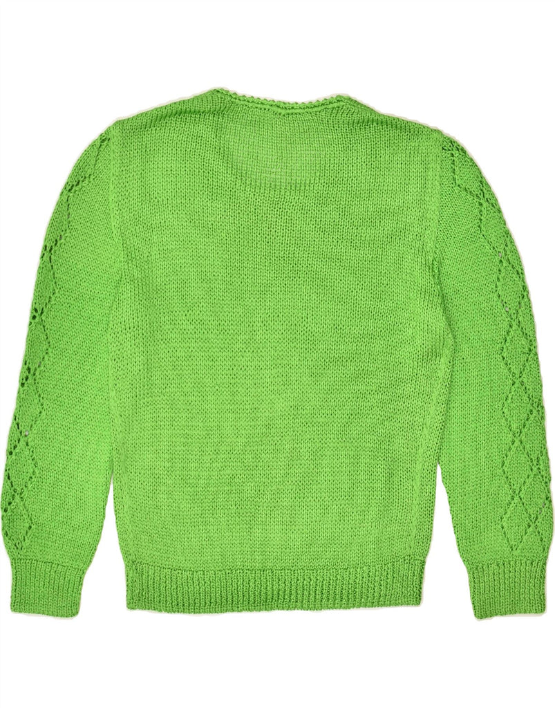 VINTAGE Womens Crew Neck Jumper Sweater UK 10 Small Green | Vintage Vintage | Thrift | Second-Hand Vintage | Used Clothing | Messina Hembry 