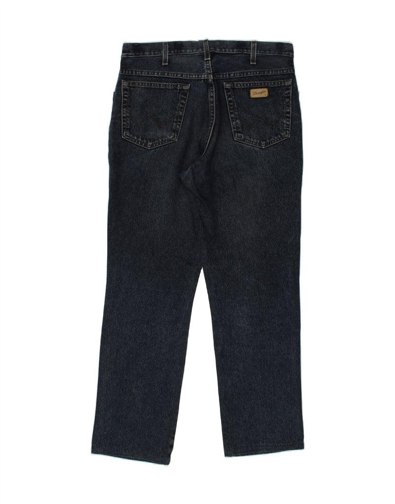 WRANGLER Mens Straight Jeans W34 L31 Navy Blue | Vintage Wrangler | Thrift | Second-Hand Wrangler | Used Clothing | Messina Hembry 
