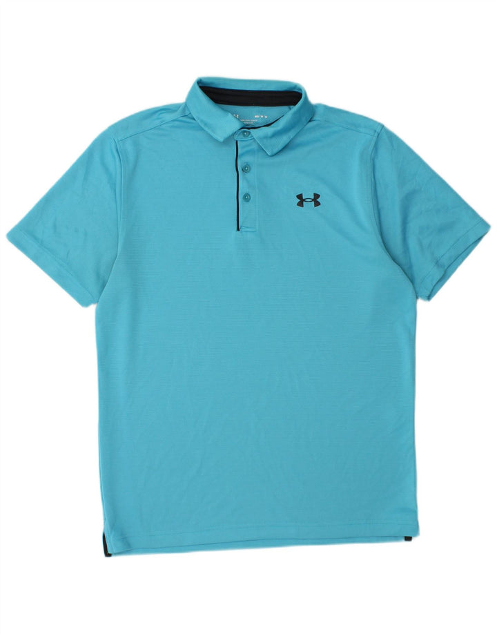 UNDER ARMOUR Mens Loose Fit Polo Shirt Medium Blue Polyester