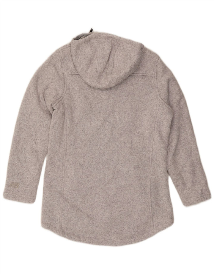 New Balance Womens Zip Hoodie Sweater UK 14 Medium Grey Polyester