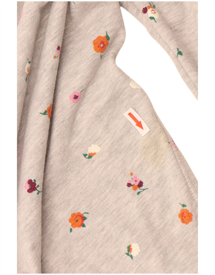 Jack Wills Womens Graphic Sweatshirt Jumper UK 10 Small Grey Floral