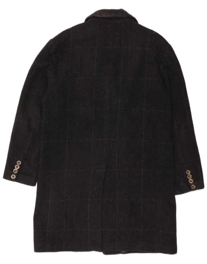 Gap Mens Overcoat UK 38 Medium Grey Check