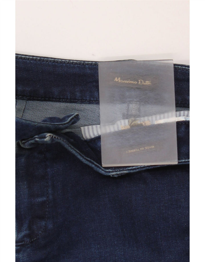 Massimo Dutti Womens Crop Wide Leg Jeans W26 L23 Blue