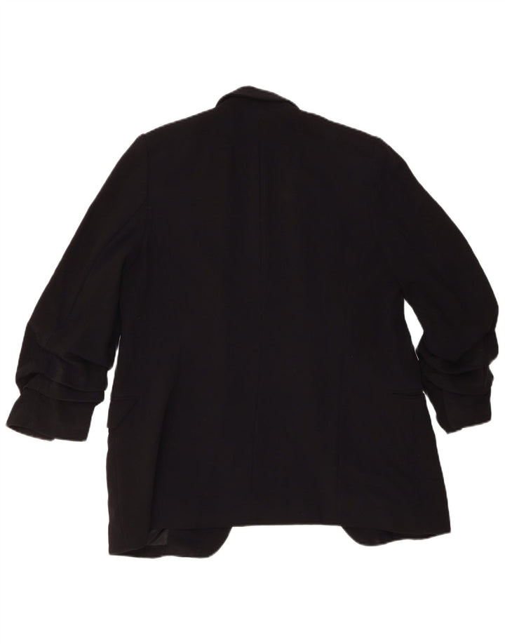 Marks & Spencer Womens Relaxed Fit Blazer Jacket UK 10 Small Black