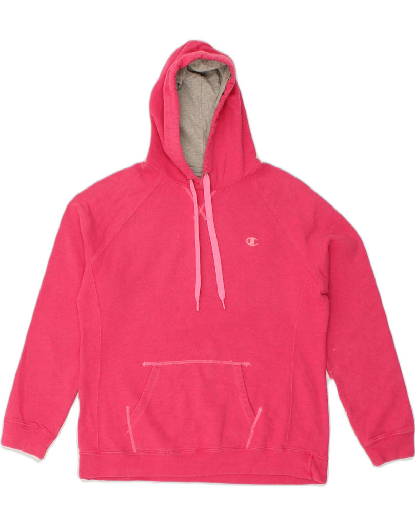 CHAMPION Womens Authentic Hoodie Jumper UK 18 XL Pink Cotton | Vintage Champion | Thrift | Second-Hand Champion | Used Clothing | Messina Hembry 