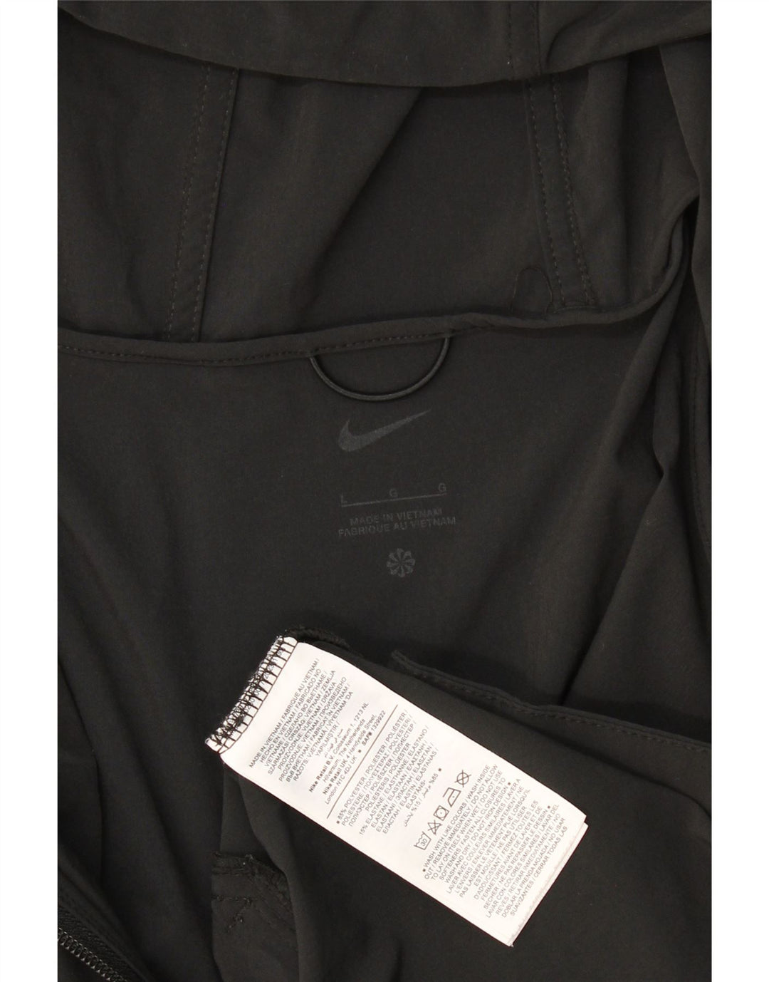 Nike Mens Graphic Hooded Tracksuit Top Jacket Large Black Polyester