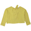 ZARA Womens Crop Long Sleeve Blouse Top UK 10 Small Yellow
