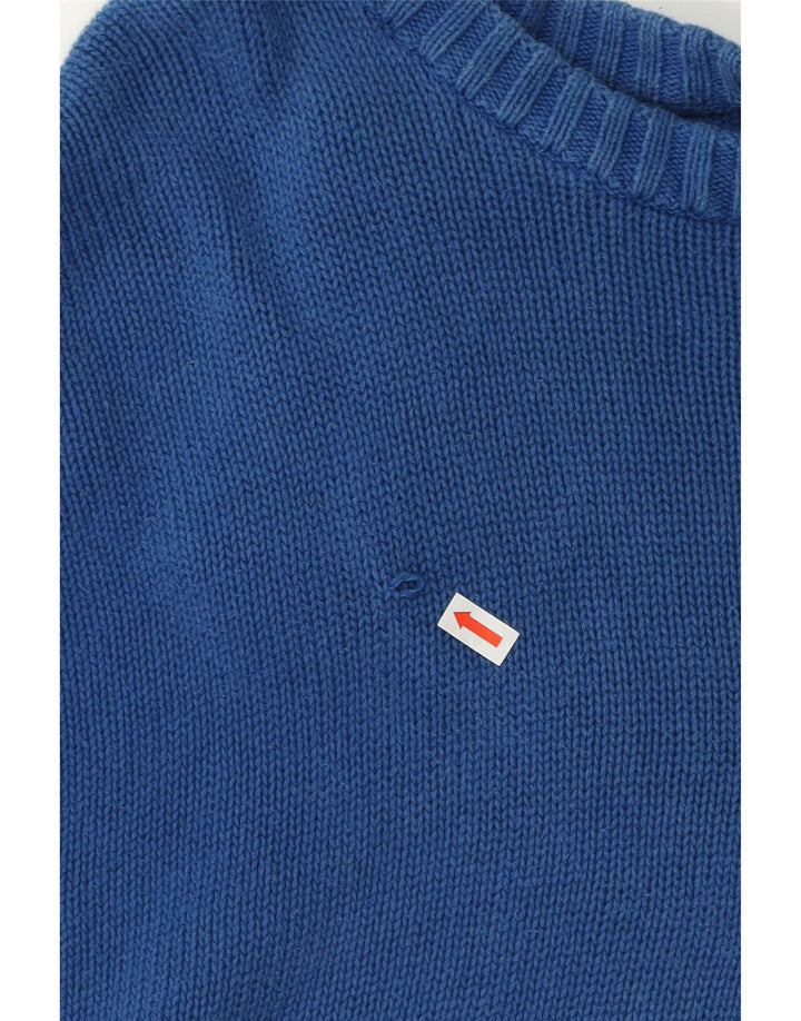 Chaps Mens Big Crew Neck Jumper Sweater 4XL Blue Cotton
