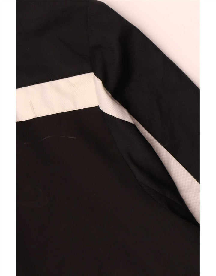 Nike Mens Dri Fit Graphic Top Long Sleeve Large Black Colourblock Polyester