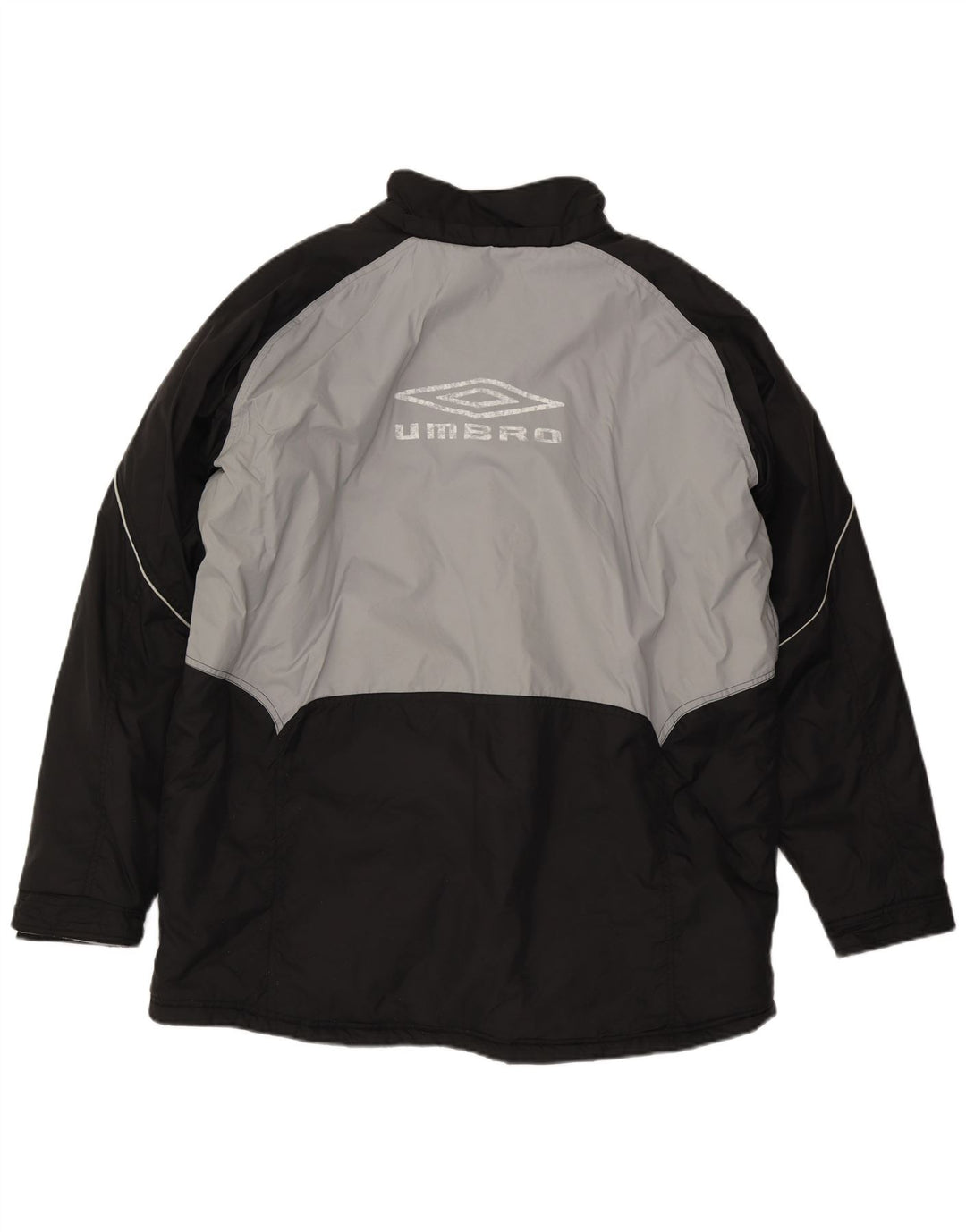 Umbro Mens Windbreaker Jacket UK 42 XL Grey Colourblock Nylon