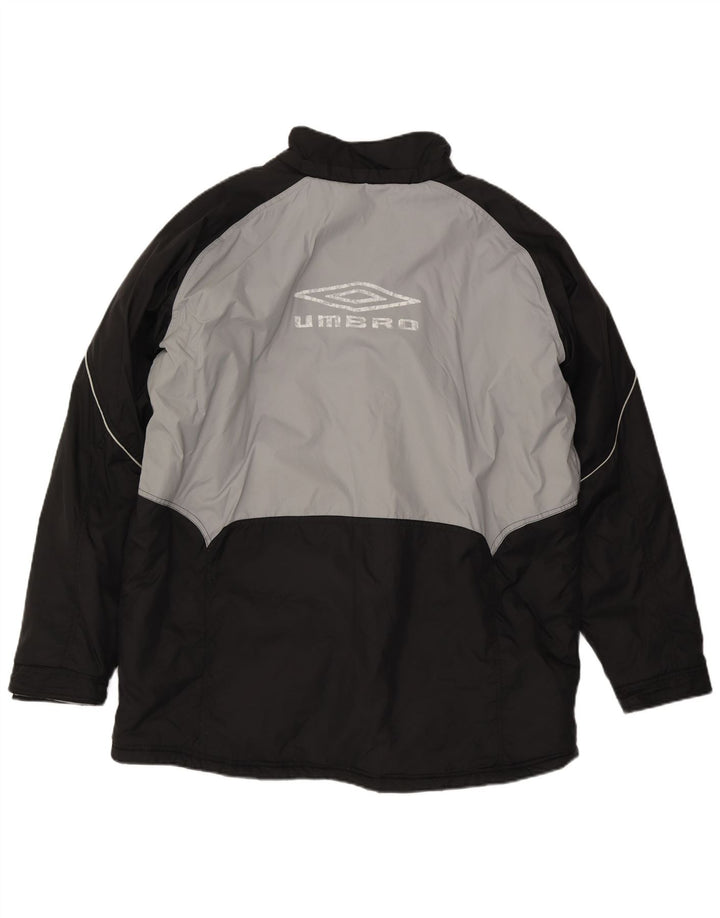 Umbro Mens Windbreaker Jacket UK 42 XL Grey Colourblock Nylon